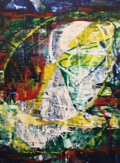 16x20 in mixed media on plywood