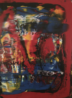 16x21 in mixed media on wall panel