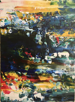 16x21 in mixed media on wall panel