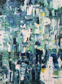 16x21 in mixed media on wall panel